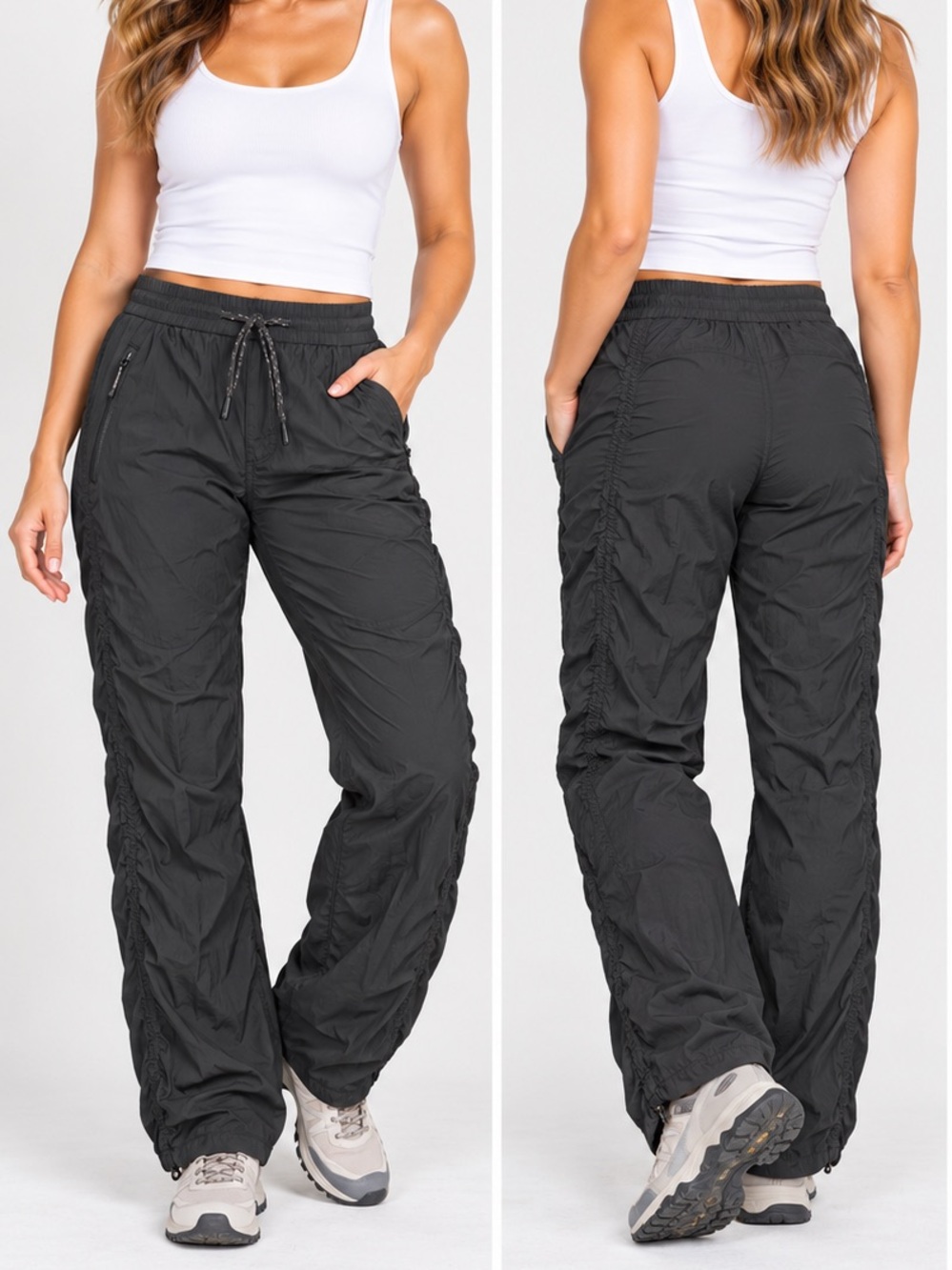 The North Face Women's Black Ruched Track Joggers